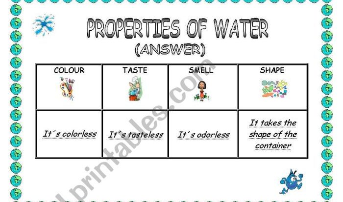 Properties of water word search answer key