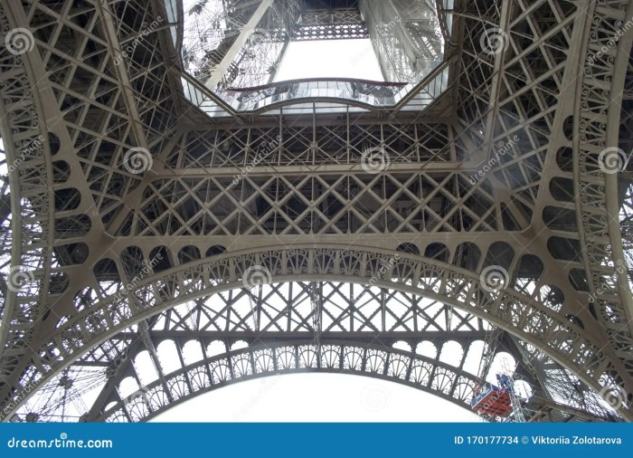 The eiffel tower is a steel structure whose height