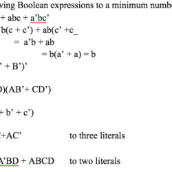 Boolean expressions simplifying courses